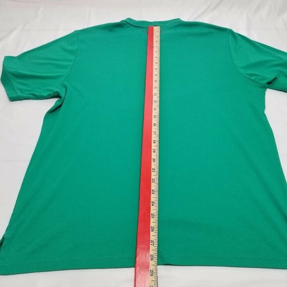 Oakley Shirt XL green Men's Polo Shirt Interlock 3 Button Short Sleeve - Picture 7 of 9